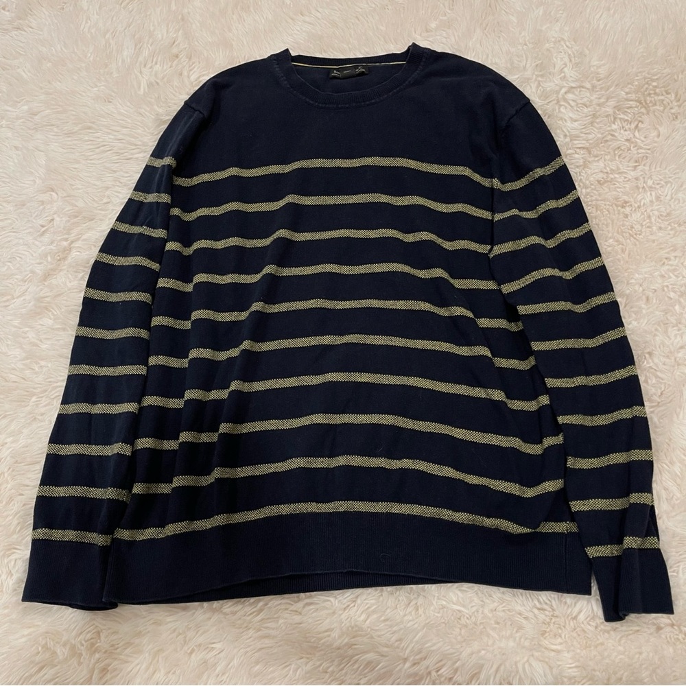 oversized navy striped sweater